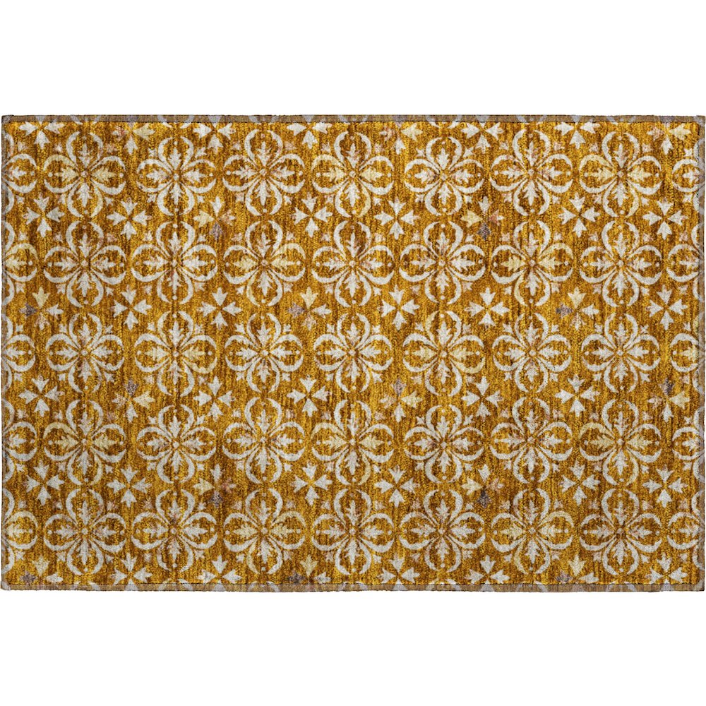 Premium Machine Washable Mayfield AMF930 Paprika 1'8" x 2'6" Rug. Picture 1