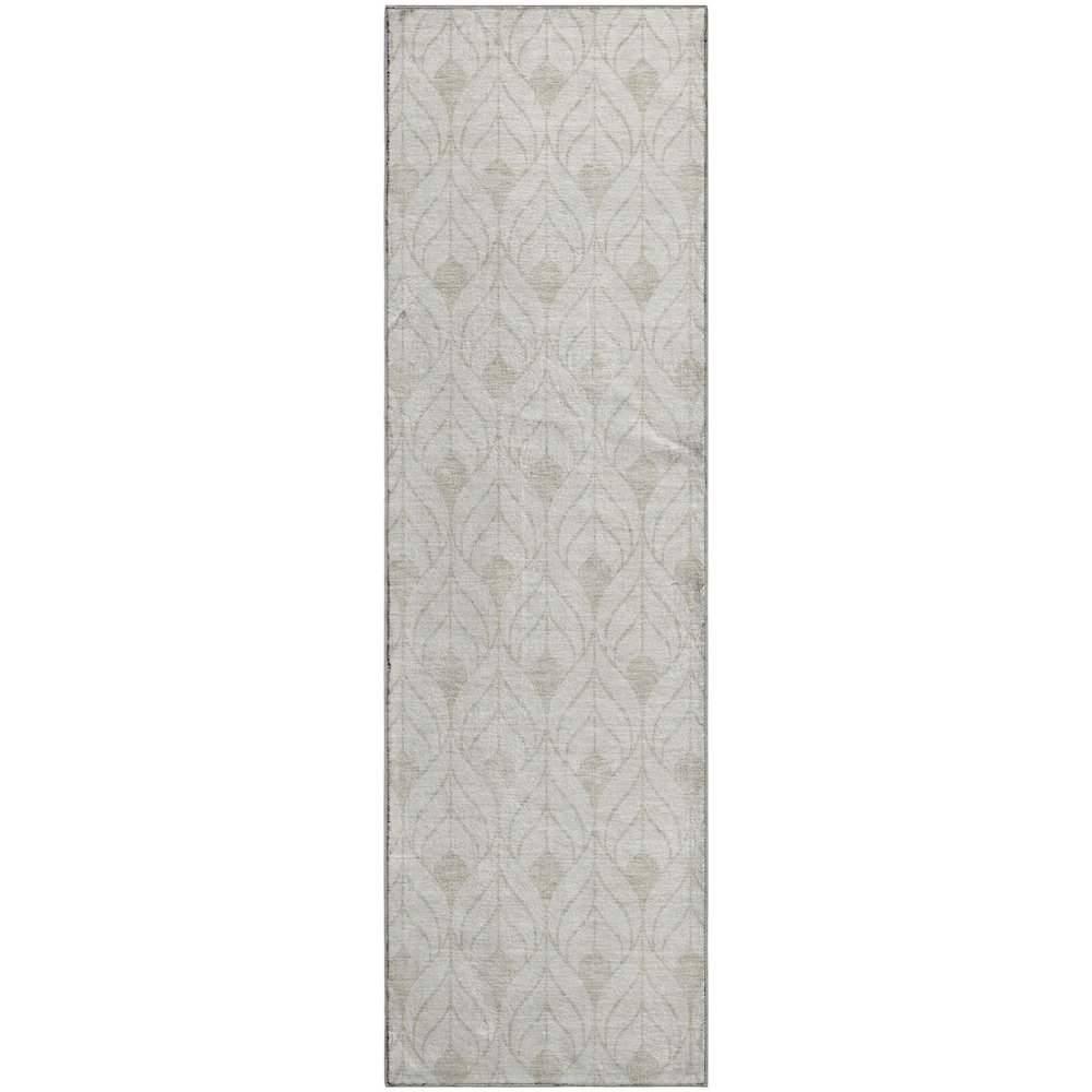 Premium Machine Washable Mayfield AMF931 Ivory 2'3" x 7'6" Runner Rug. Picture 1