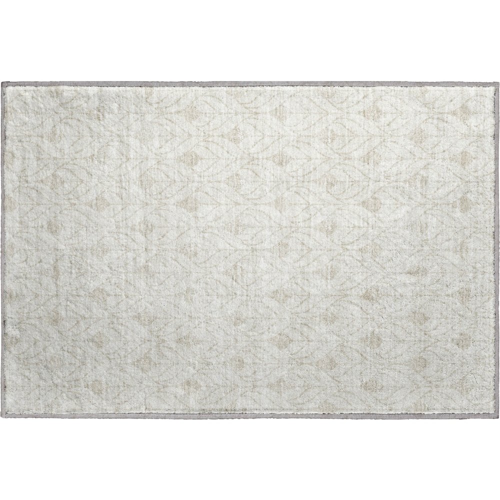 Premium Machine Washable Mayfield AMF931 Ivory 1'8" x 2'6" Rug. Picture 1