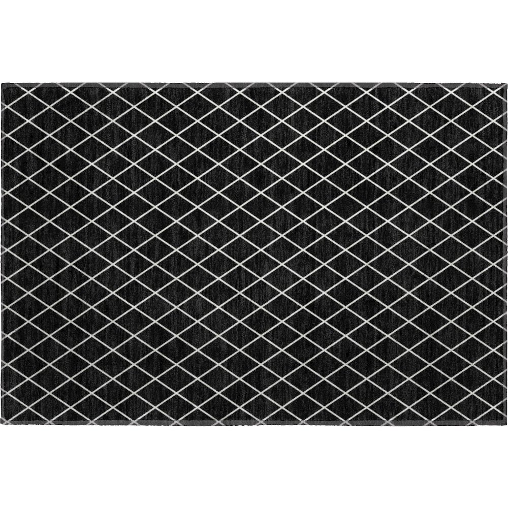 Premium Machine Washable Mayfield AMF932 Black 1'8" x 2'6" Rug. Picture 1