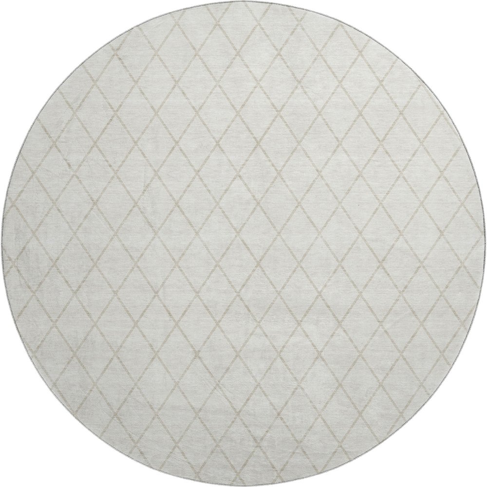 Premium Machine Washable Mayfield AMF932 Ivory 8' x 8' Round Rug. Picture 1