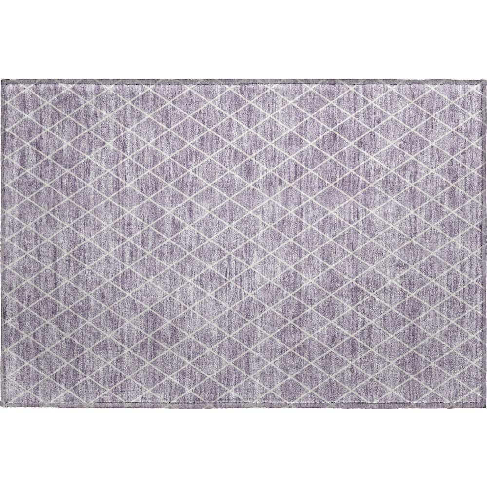 Premium Machine Washable Mayfield AMF932 Lavender 1'8" x 2'6" Rug. Picture 1