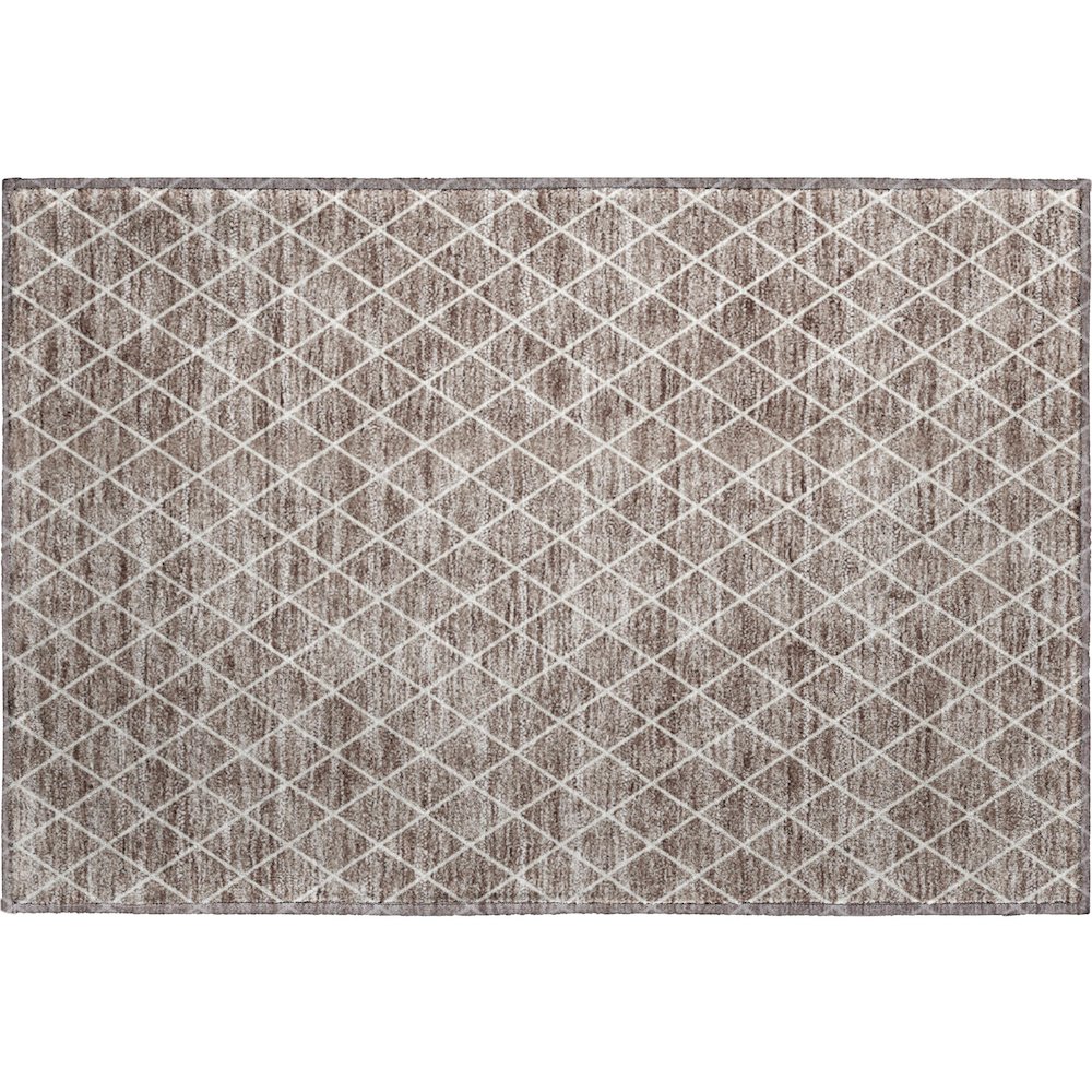 Premium Machine Washable Mayfield AMF932 Taupe 1'8" x 2'6" Rug. Picture 1