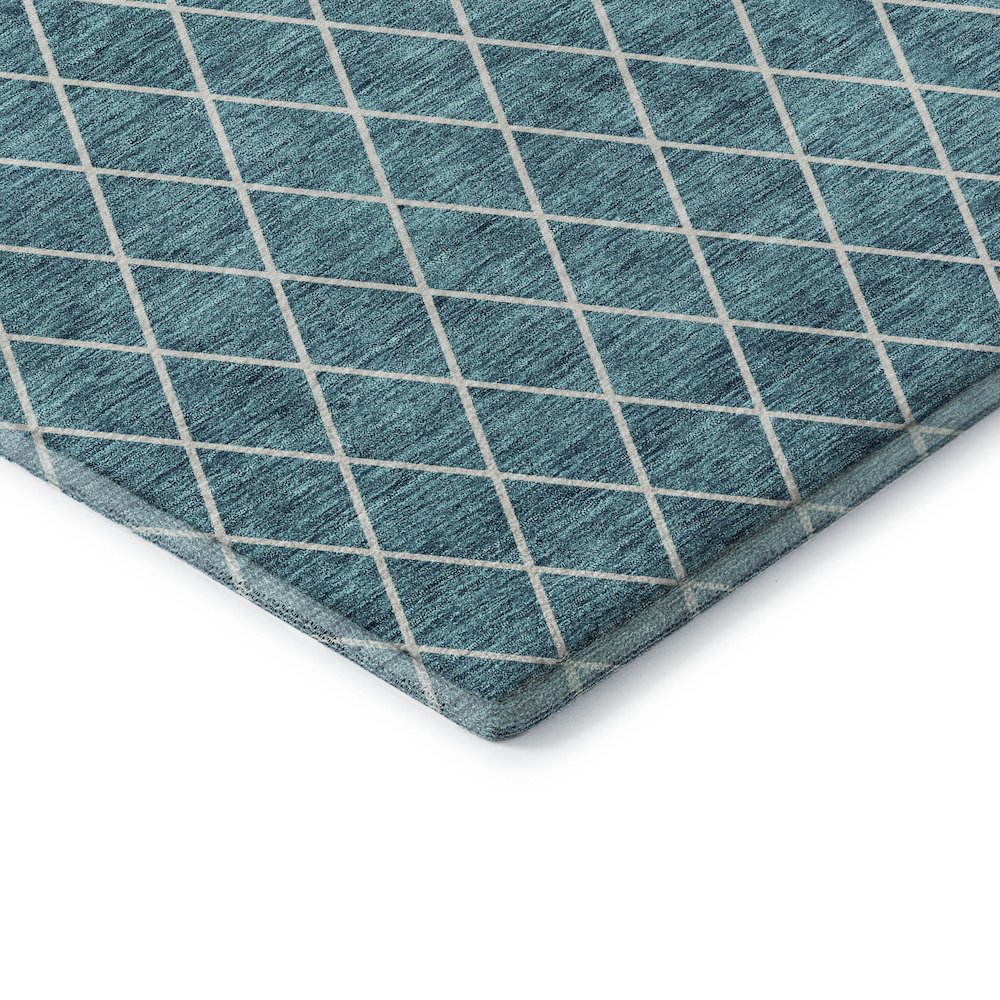 Premium Machine Washable Mayfield AMF932 Teal 1'8" x 2'6" Rug. Picture 3