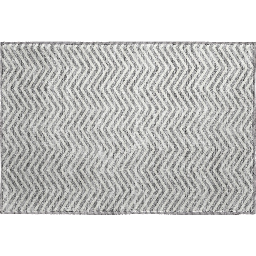 Premium Machine Washable Mayfield AMF934 Gray 1'8" x 2'6" Rug. Picture 1