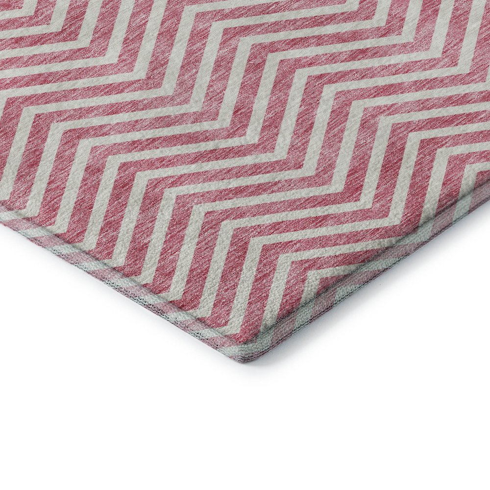 Premium Machine Washable Mayfield AMF934 Pink 1'8" x 2'6" Rug. Picture 3