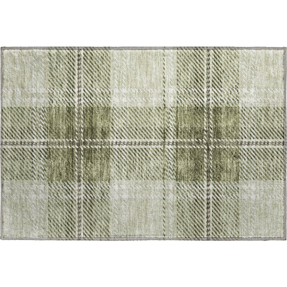 Premium Machine Washable Mayfield AMF935 Aloe 1'8" x 2'6" Rug. Picture 1