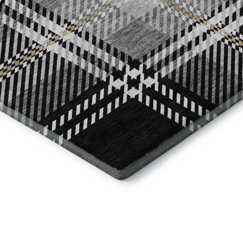 Premium Machine Washable Mayfield AMF935 Black 1'8" x 2'6" Rug. Picture 3