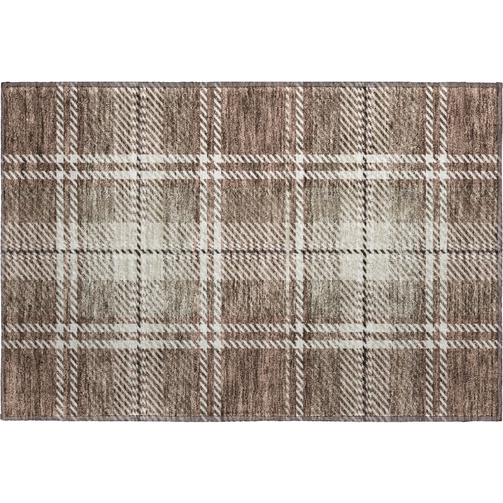 Premium Machine Washable Mayfield AMF935 Brown 1'8" x 2'6" Rug. Picture 1