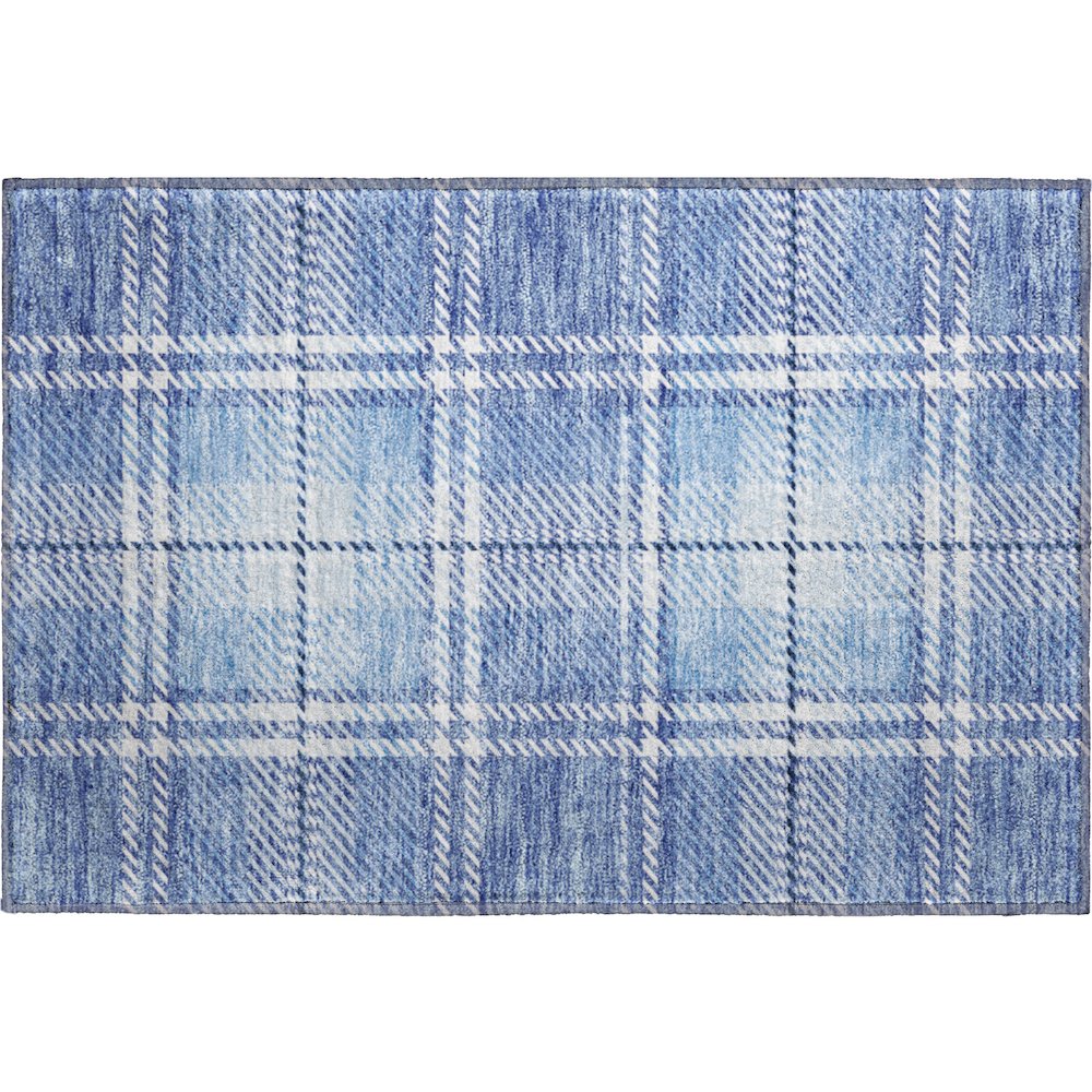 Premium Machine Washable Mayfield AMF935 Denim 1'8" x 2'6" Rug. Picture 1