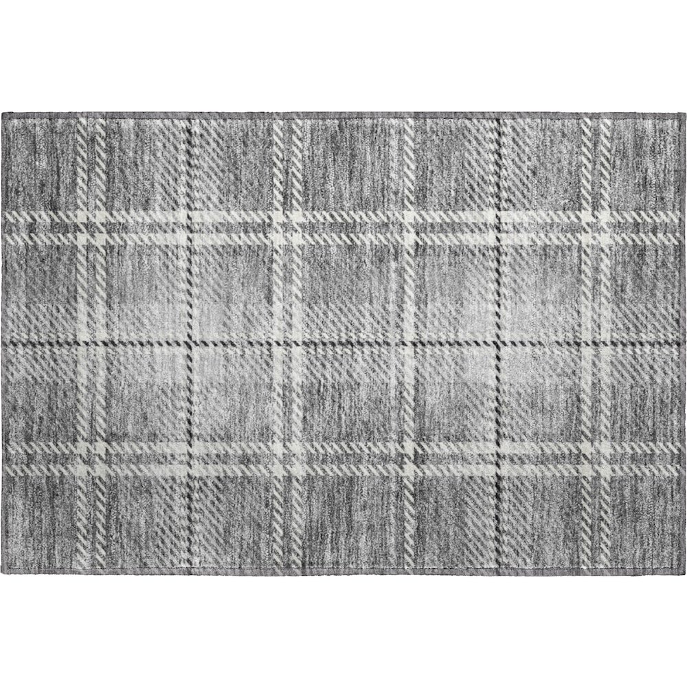 Premium Machine Washable Mayfield AMF935 Gray 1'8" x 2'6" Rug. Picture 1
