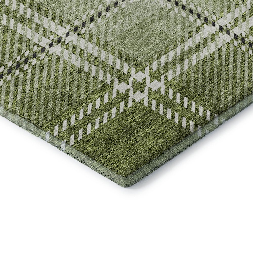 Premium Machine Washable Mayfield AMF935 Green 1'8" x 2'6" Rug. Picture 3