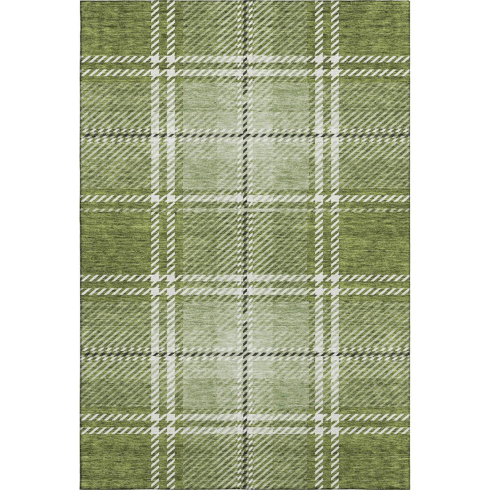 Premium Machine Washable Mayfield AMF935 Green 2'6" x 3'10" Rug. Picture 1