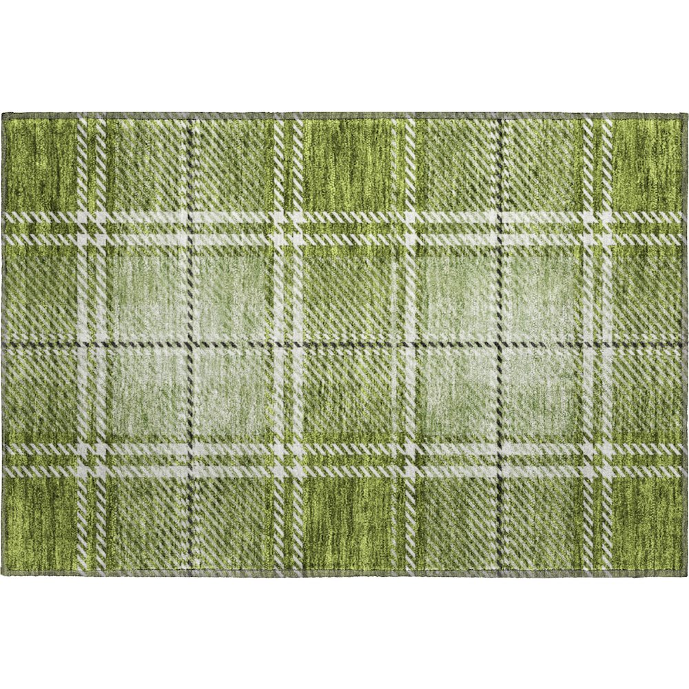 Premium Machine Washable Mayfield AMF935 Green 1'8" x 2'6" Rug. Picture 1