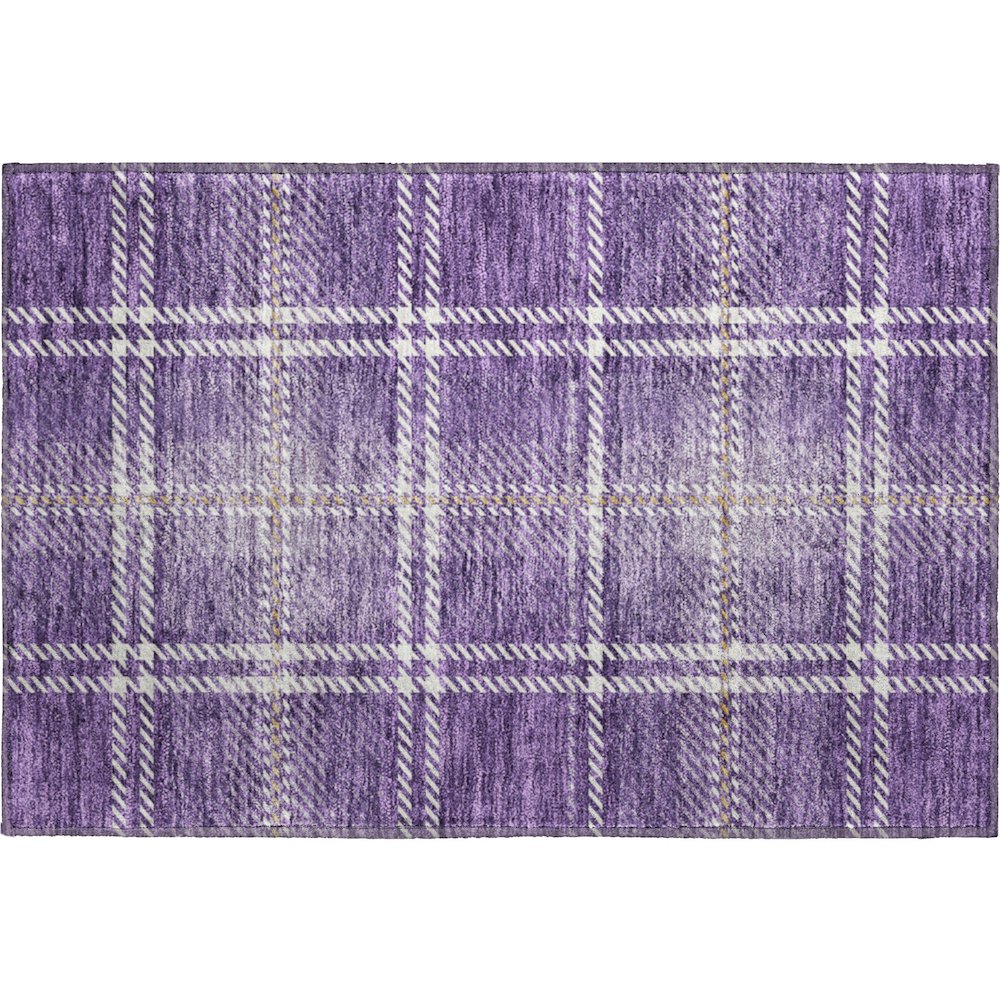 Premium Machine Washable Mayfield AMF935 Purple 1'8" x 2'6" Rug. Picture 1