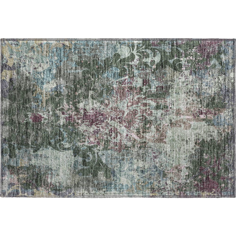 Premium Machine Washable Mayfield AMF936 Fern 1'8" x 2'6" Rug. Picture 1