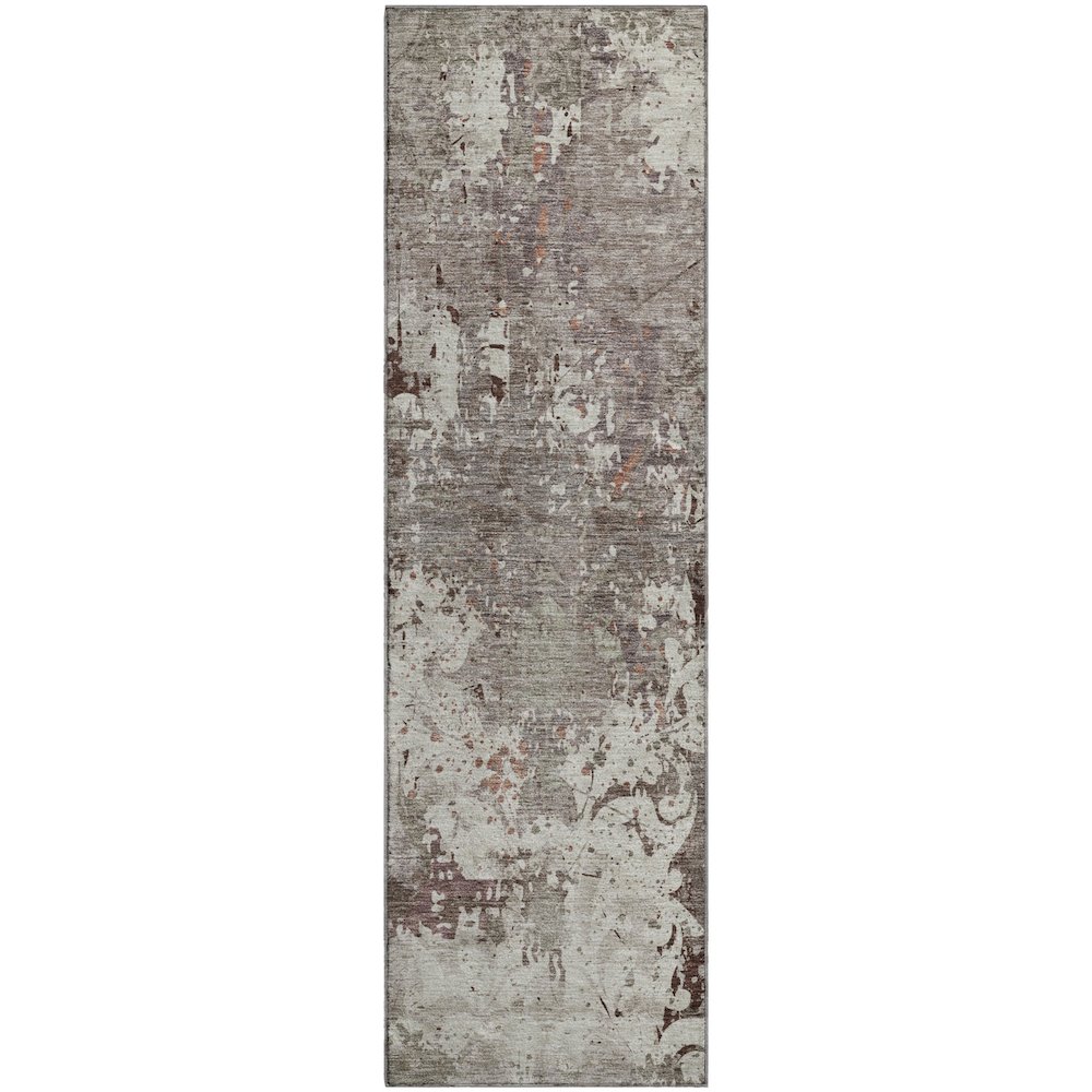 Premium Machine Washable Mayfield AMF936 Taupe 2'3" x 7'6" Runner Rug. Picture 1