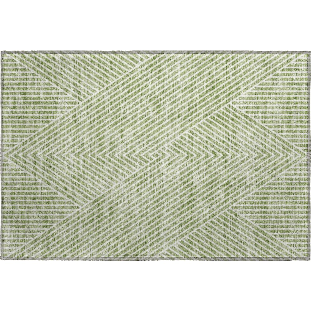 Premium Machine Washable Mayfield AMF937 Aloe 1'8" x 2'6" Rug. Picture 1