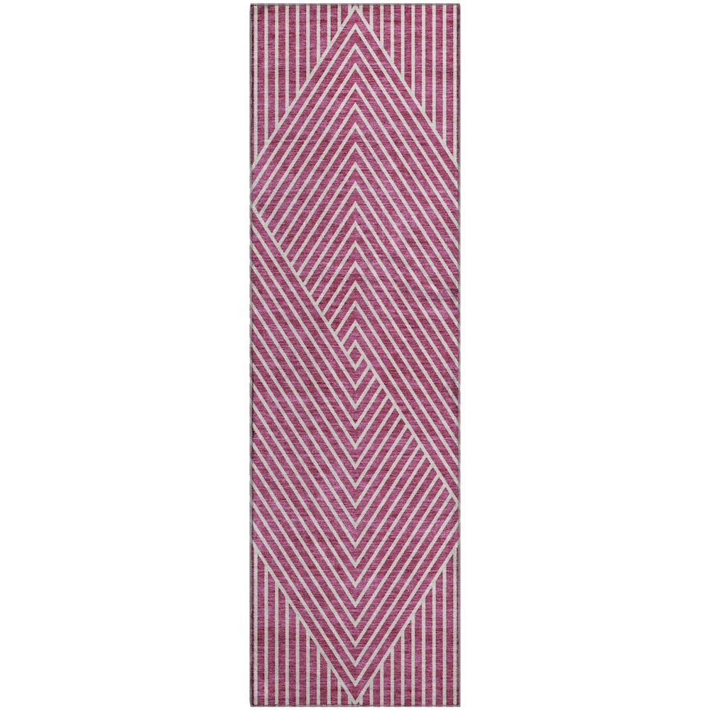 Premium Machine Washable Mayfield AMF937 Blush 2'3" x 7'6" Runner Rug. Picture 1
