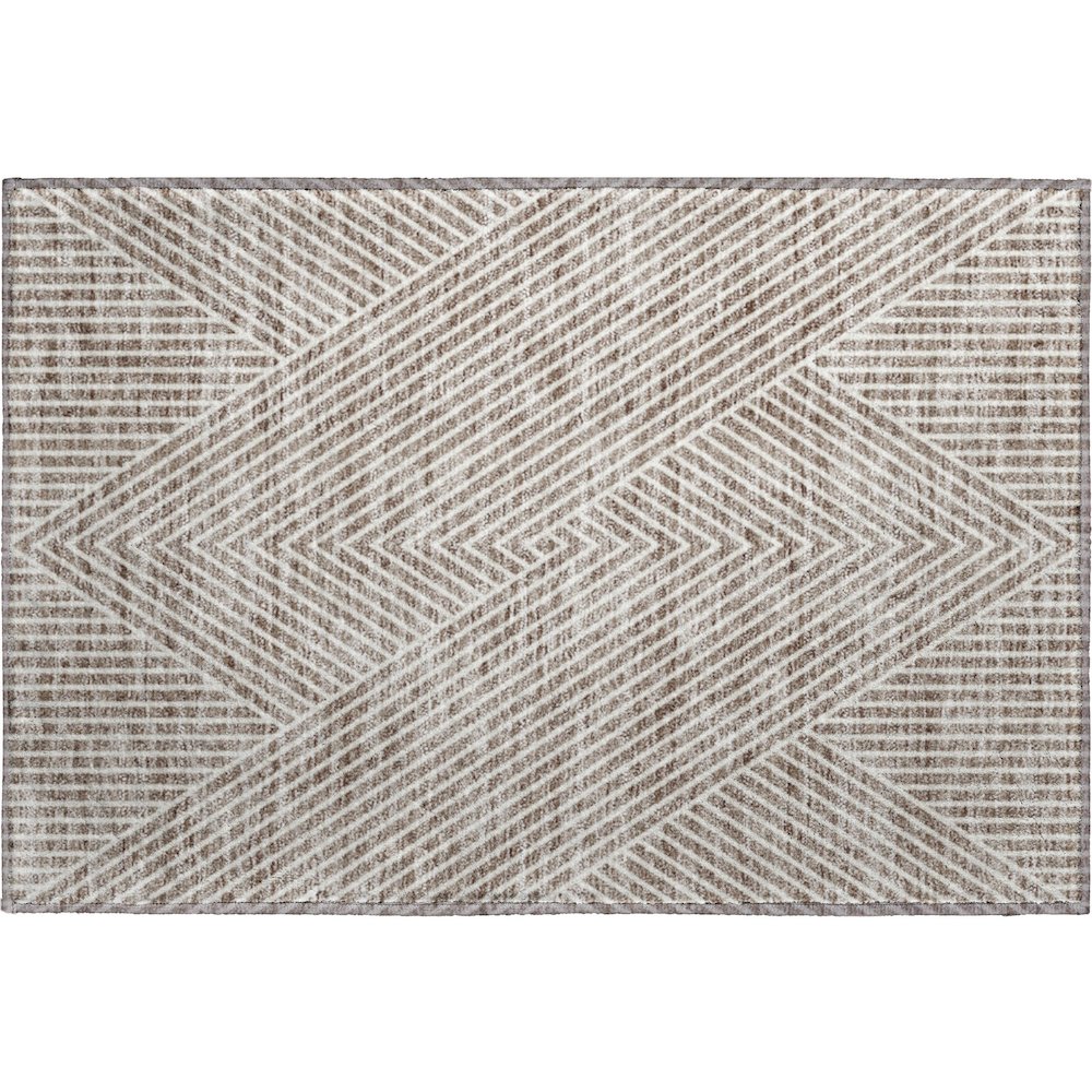 Premium Machine Washable Mayfield AMF937 Taupe 1'8" x 2'6" Rug. Picture 1