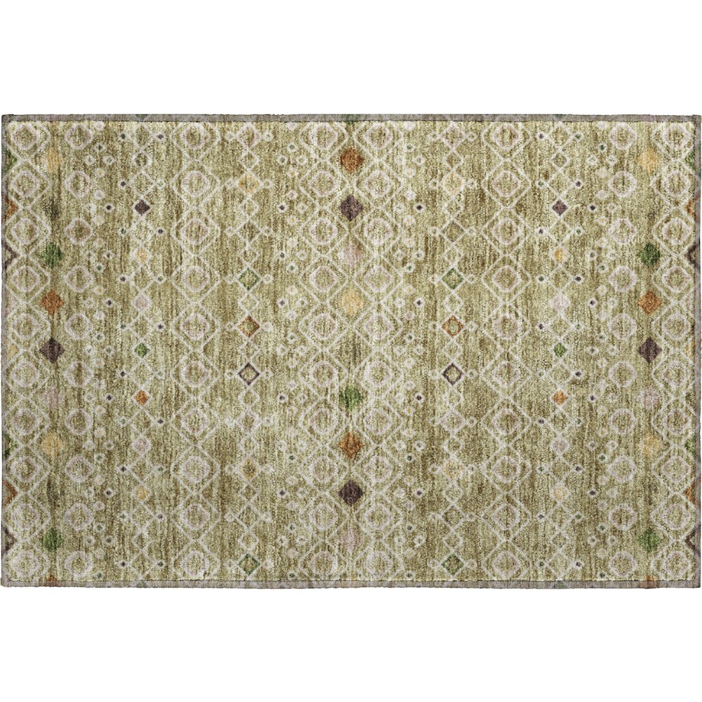 Premium Machine Washable Mayfield AMF938 Sage 1'8" x 2'6" Rug. Picture 1