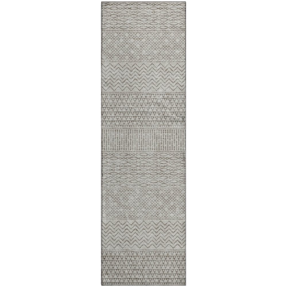 Premium Machine Washable Mayfield AMF939 Beige 2'3" x 7'6" Runner Rug. Picture 1