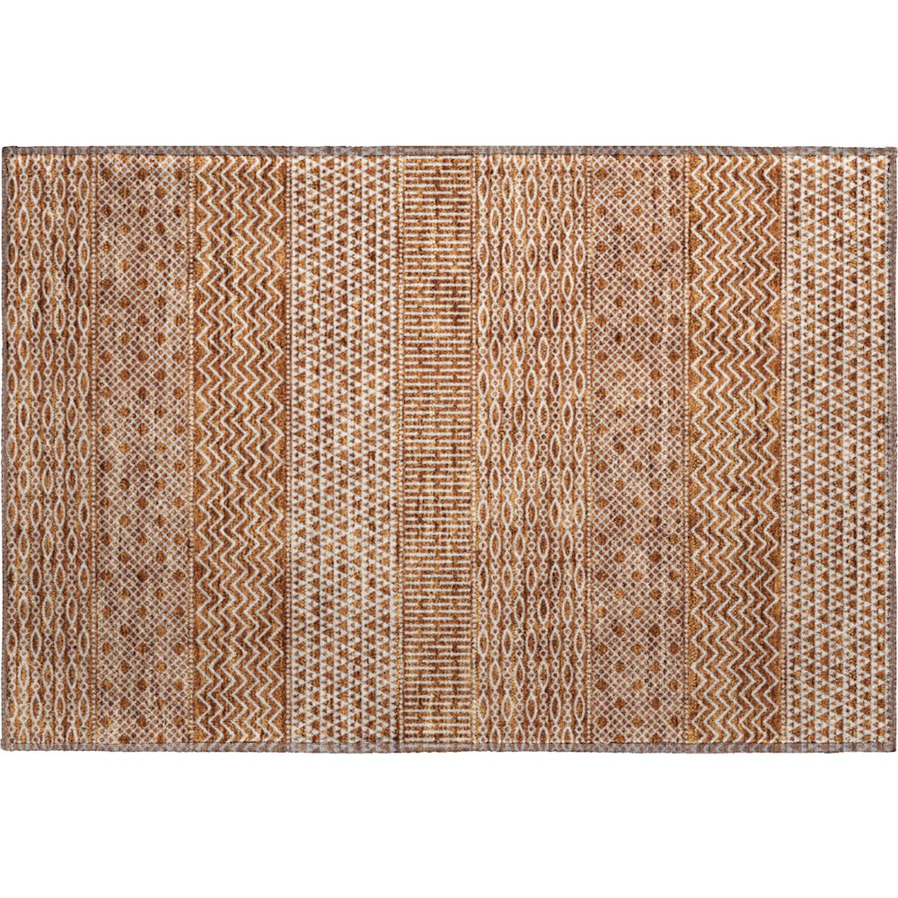 Premium Machine Washable Mayfield AMF939 Paprika 1'8" x 2'6" Rug. Picture 1