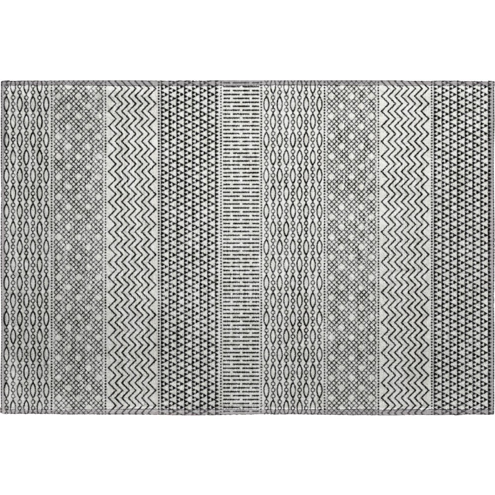 Premium Machine Washable Mayfield AMF939 White 1'8" x 2'6" Rug. Picture 1