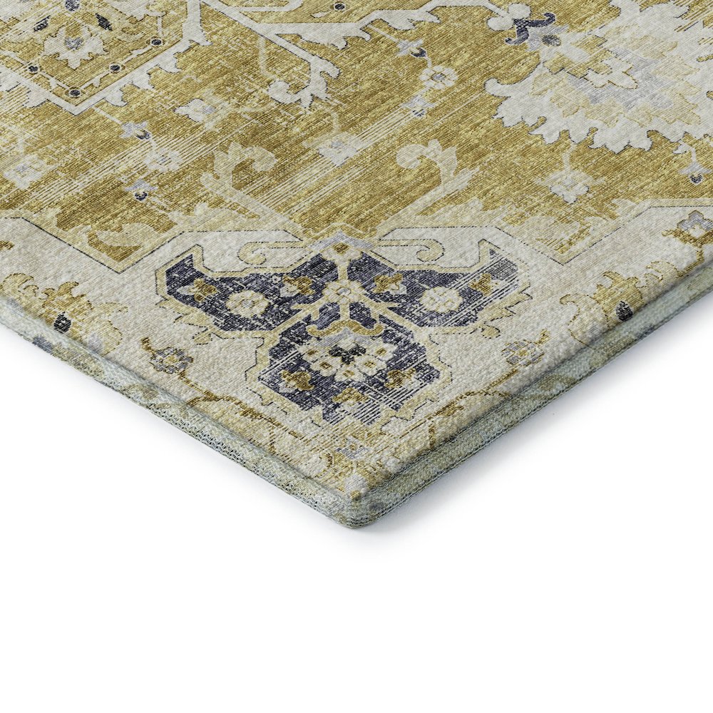 Premium Machine Washable Mayfield  Gilded 1'8" x 2'6" Rug. Picture 3
