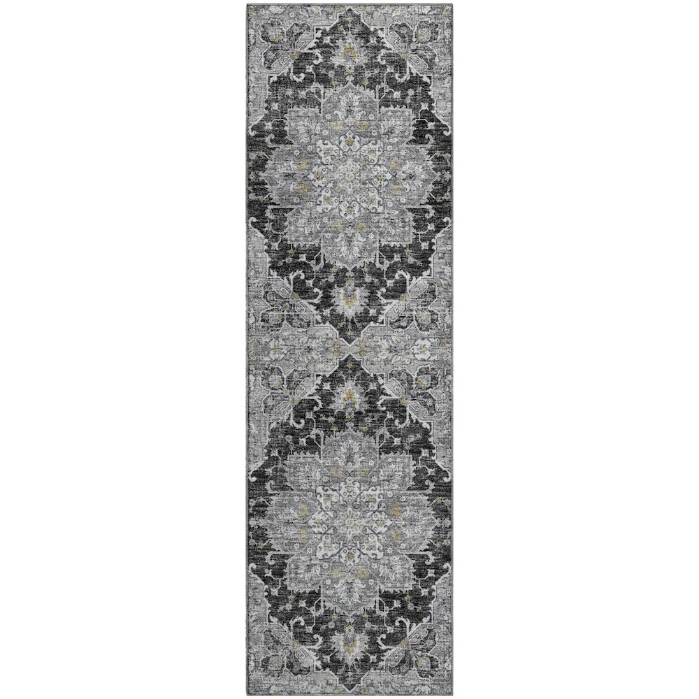 Premium Machine Washable Mayfield  Shadow 2'3" x 7'6" Runner Rug. Picture 1