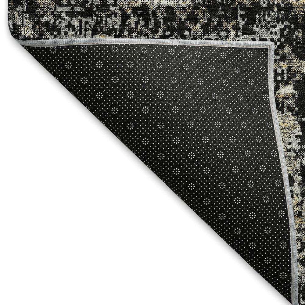 Premium Machine Washable Mayfield AMF940 Black 1'8" x 2'6" Rug. Picture 2
