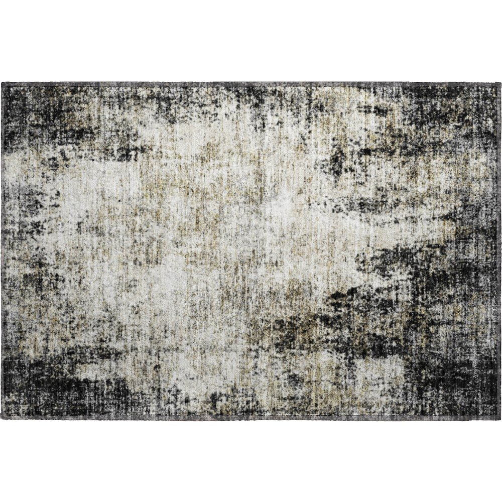 Premium Machine Washable Mayfield AMF940 Black 1'8" x 2'6" Rug. Picture 1