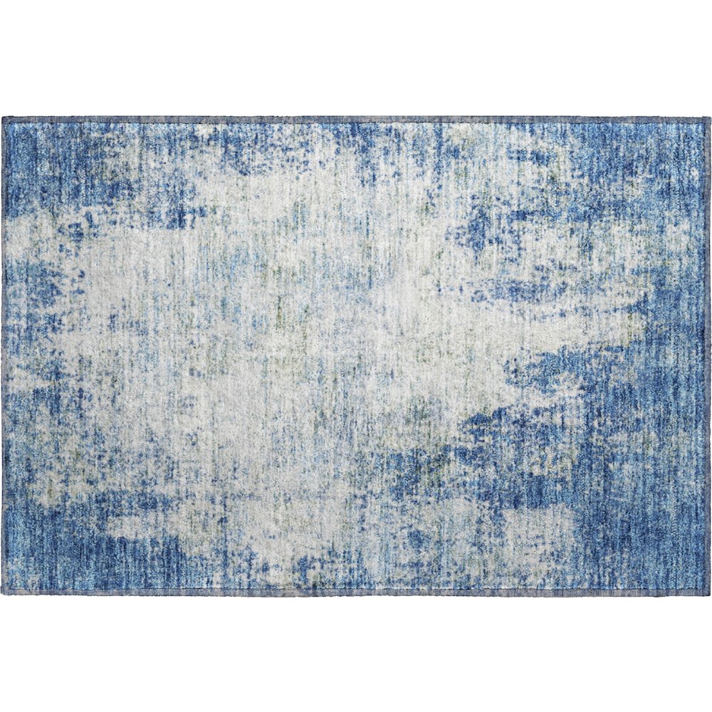 Premium Machine Washable Mayfield AMF940 Denim 1'8" x 2'6" Rug. Picture 1