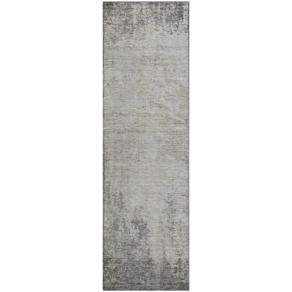 Premium Machine Washable Mayfield AMF940 Gray 2'3" x 7'6" Runner Rug. Picture 1