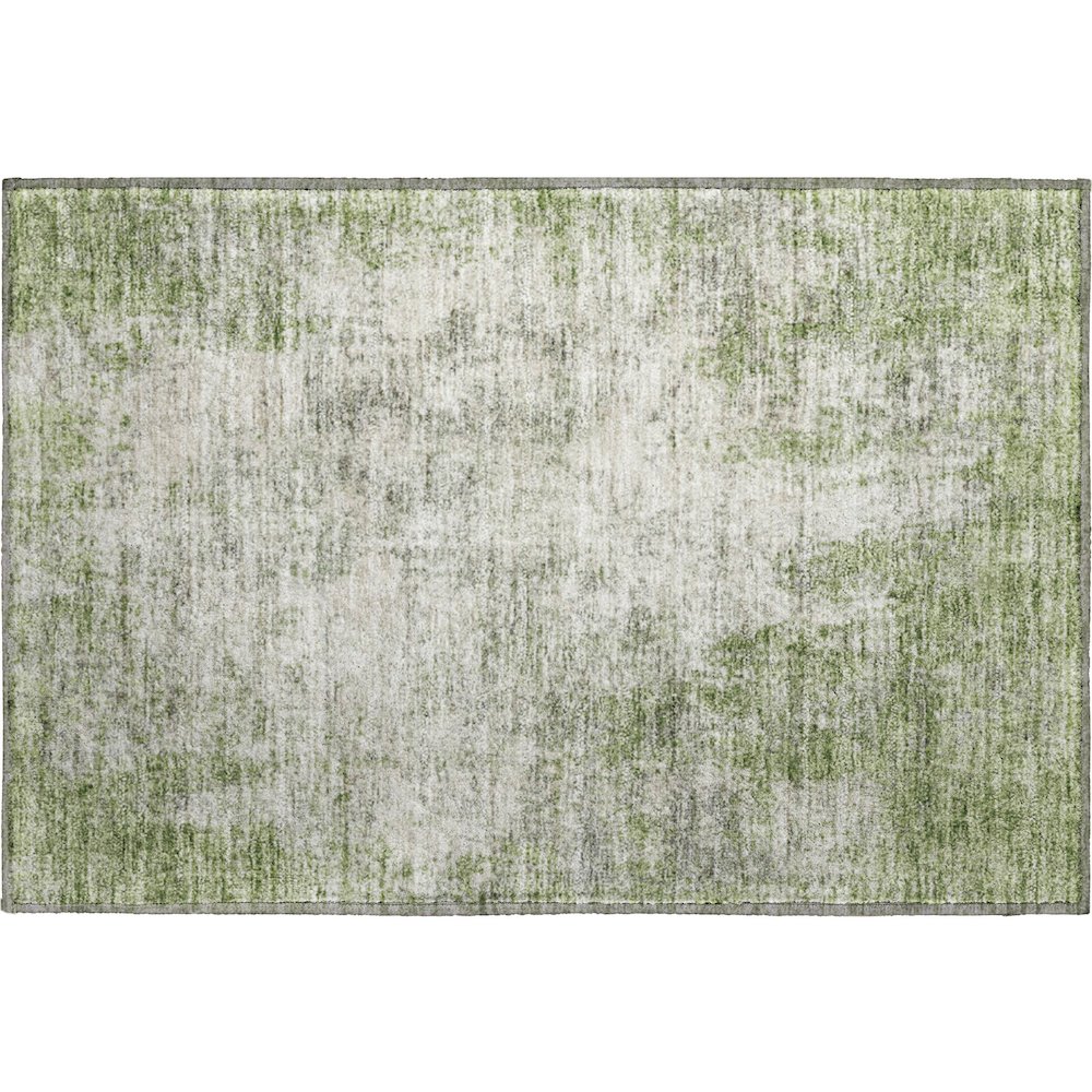 Premium Machine Washable Mayfield AMF940 Green 1'8" x 2'6" Rug. Picture 1