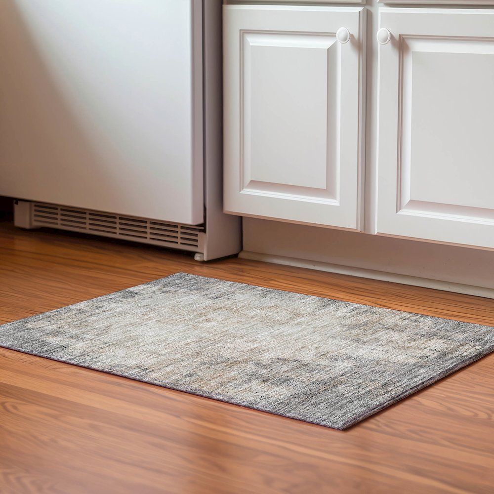 Premium Machine Washable Mayfield AMF940 Taupe 1'8" x 2'6" Rug. Picture 5