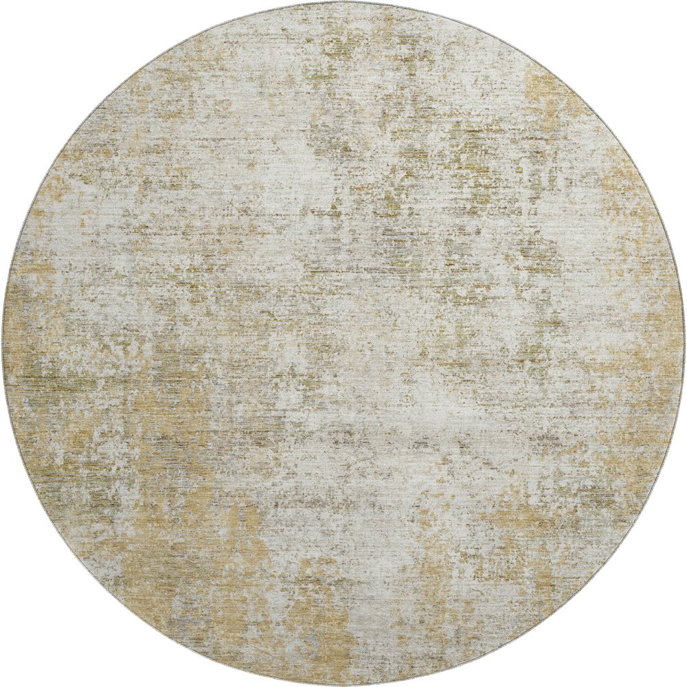 Premium Machine Washable Mayfield AMF940 Wheat 8' x 8' Round Rug. Picture 1