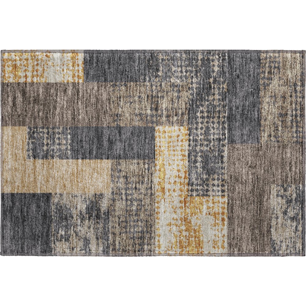 Premium Machine Washable Mayfield AMF941 Coffee 1'8" x 2'6" Rug. Picture 1