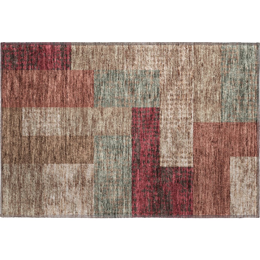 Premium Machine Washable Mayfield AMF941 Mocha 1'8" x 2'6" Rug. Picture 1
