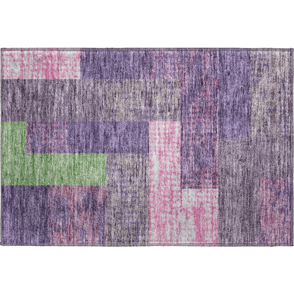 Premium Machine Washable Mayfield AMF941 Purple 1'8" x 2'6" Rug. Picture 1