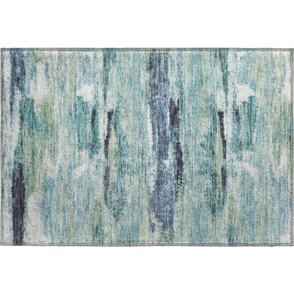 Premium Machine Washable Mayfield AMF942 Aloe 1'8" x 2'6" Rug. Picture 1