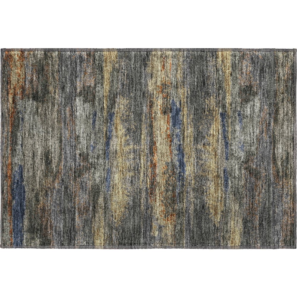 Premium Machine Washable Mayfield AMF942 Graphite 1'8" x 2'6" Rug. Picture 1