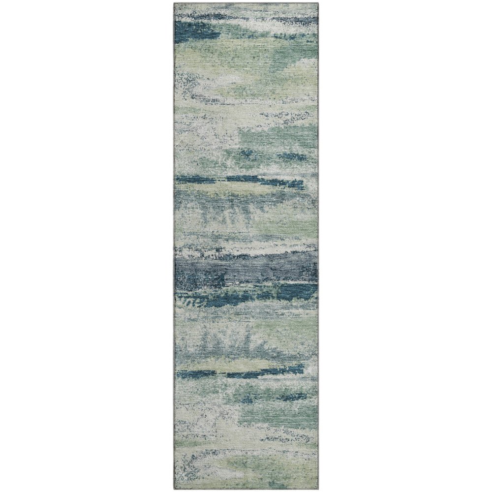 Premium Machine Washable Mayfield AMF942 Mint 2'3" x 7'6" Runner Rug. Picture 1
