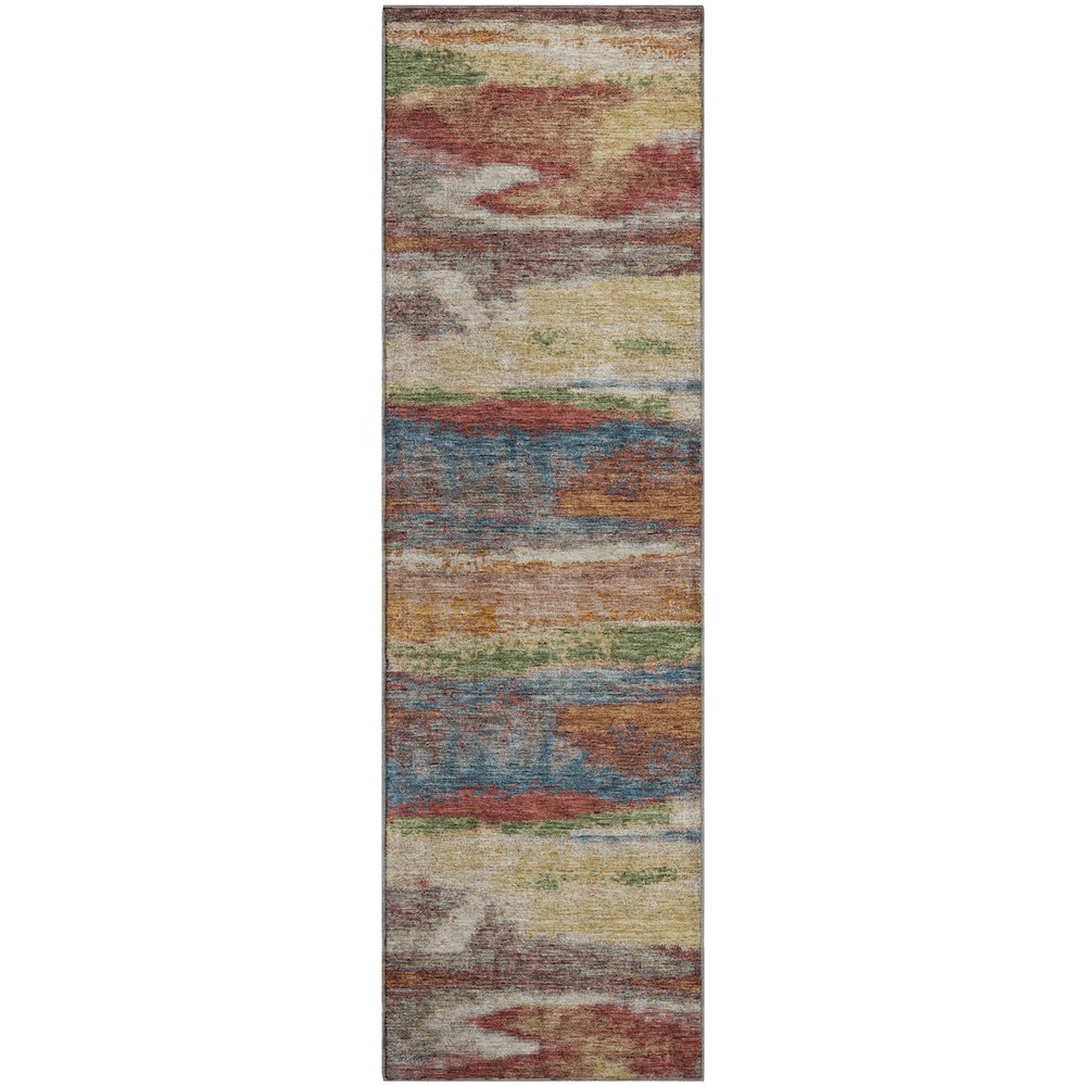 Premium Machine Washable Mayfield AMF942 Paprika 2'3" x 7'6" Runner Rug. Picture 1