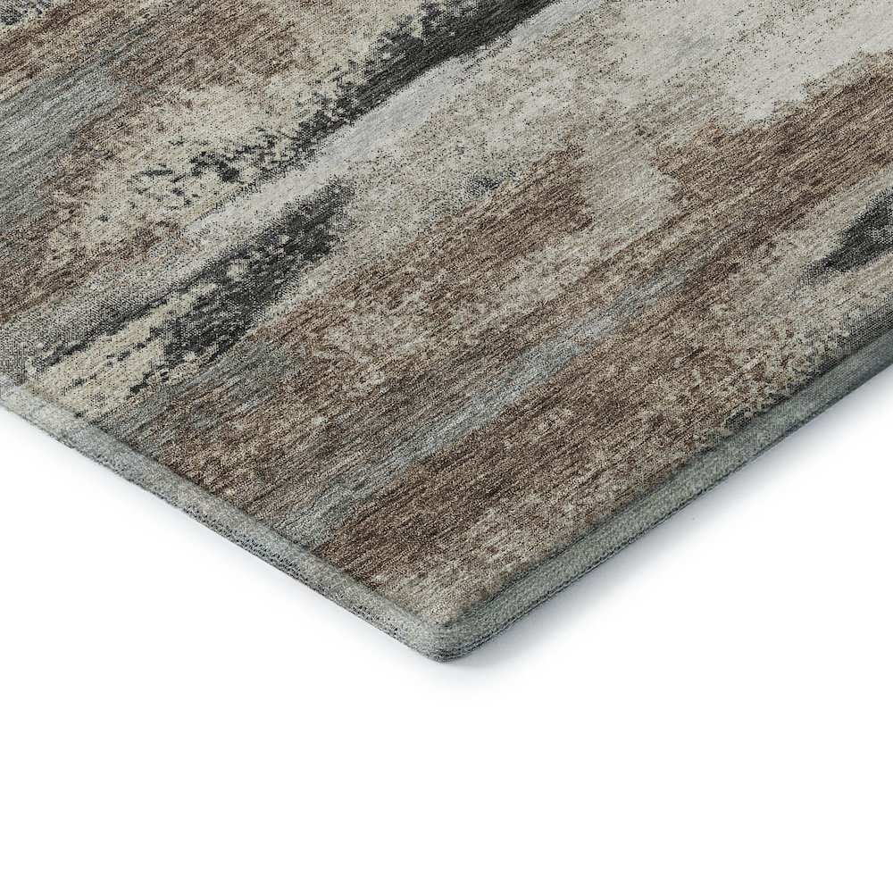 Premium Machine Washable Mayfield AMF942 Taupe 1'8" x 2'6" Rug. Picture 3