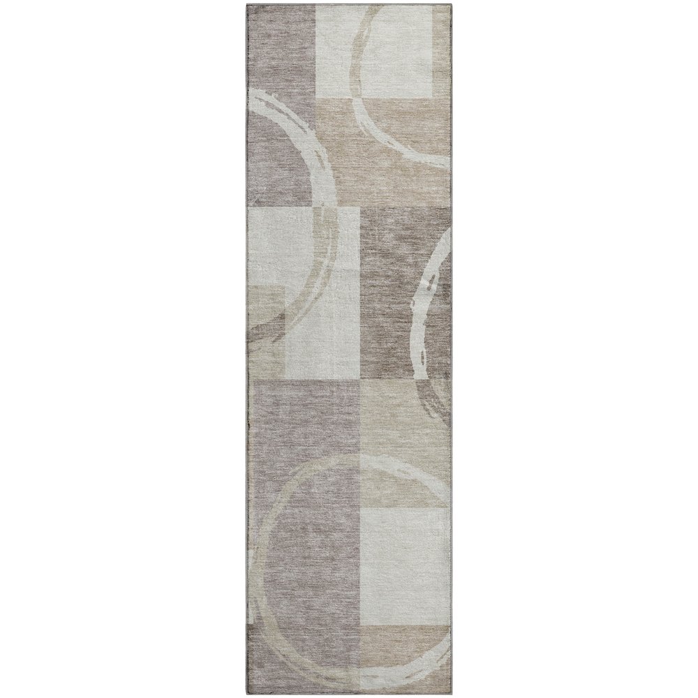 Premium Machine Washable Mayfield AMF943 Ivory 2'3" x 7'6" Runner Rug. Picture 1