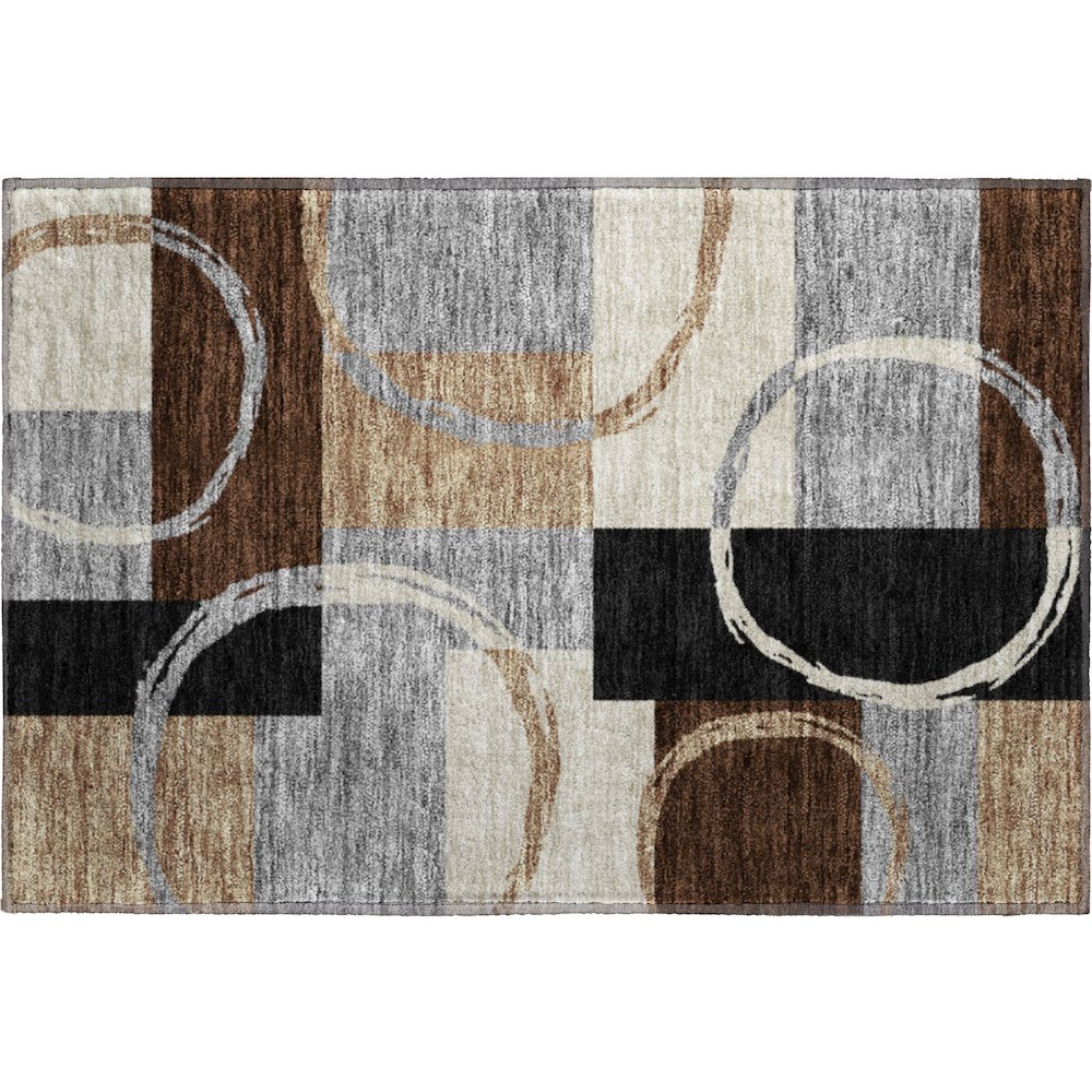 Premium Machine Washable Mayfield AMF943 Pewter 1'8" x 2'6" Rug. Picture 1