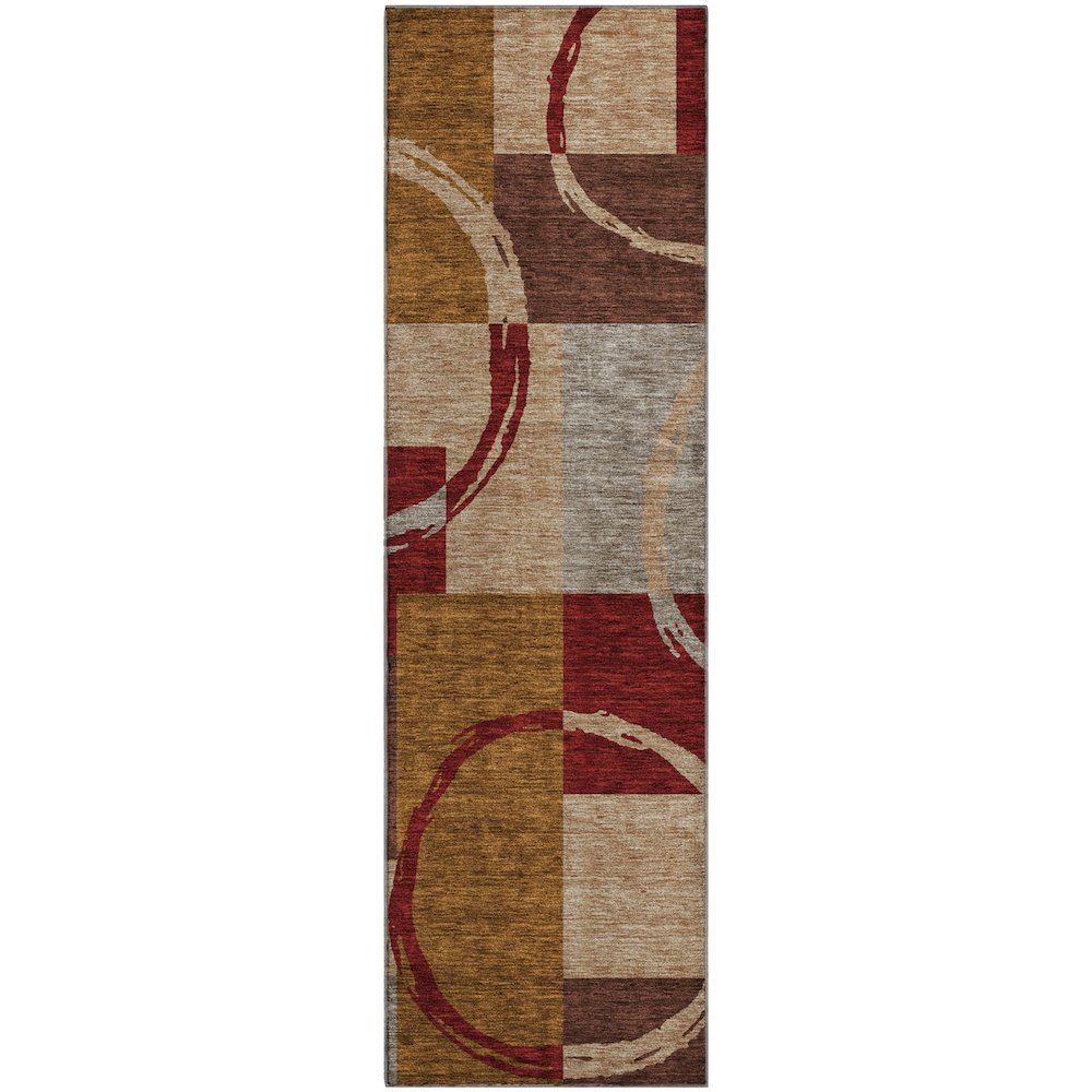 Premium Machine Washable Mayfield AMF943 Wheat 2'3" x 7'6" Runner Rug. Picture 1