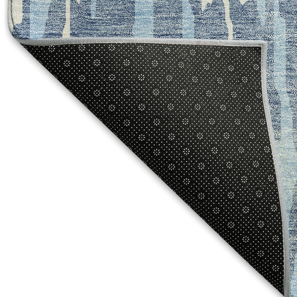 Premium Machine Washable Mayfield AMF945 Denim 1'8" x 2'6" Rug. Picture 2