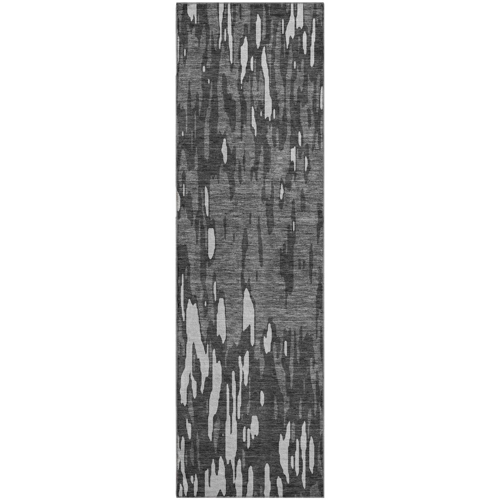 Premium Machine Washable Mayfield AMF945 Gray 2'3" x 7'6" Runner Rug. Picture 1